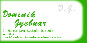 dominik gyebnar business card